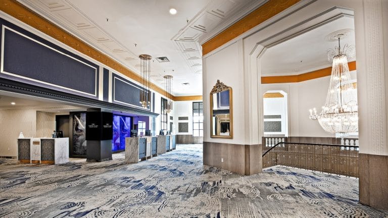 Crowne Plaza Niagara Falls Fallsview newly renovated lobby