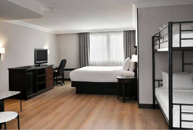One King Bed, Bunk Beds & Pull-Out Couch at Clifton Victoria Inn at the Falls