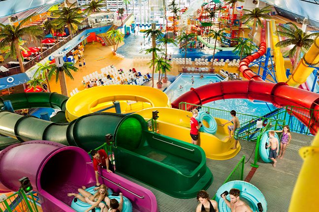 Experience the Tube Tower featuring four tube slides!