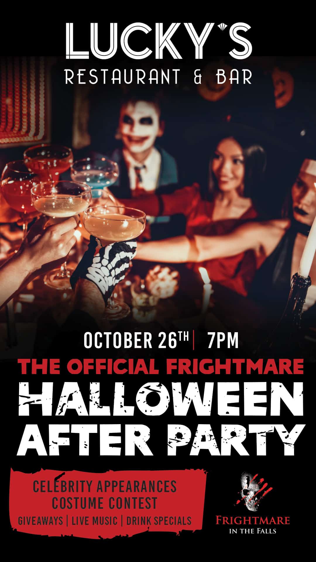 Frightmare Halloween After Party at Lucky's Restaurant & Bar