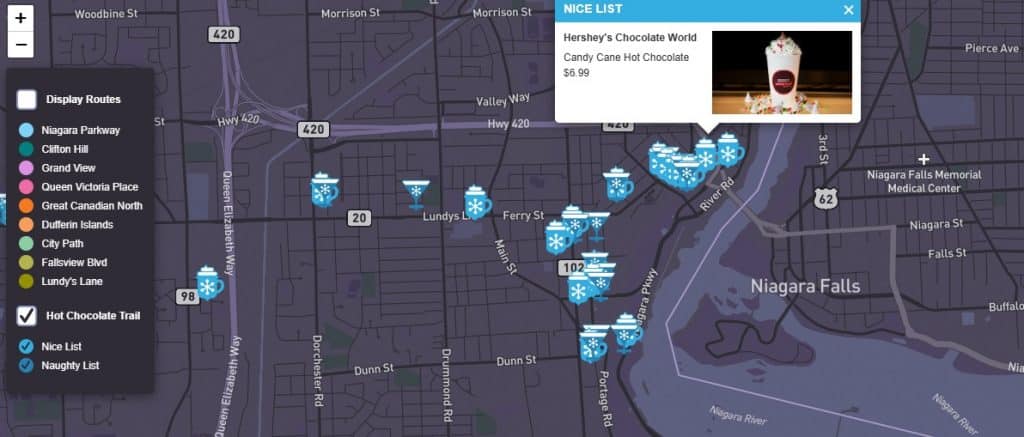 Hot Chocolate Trail Map