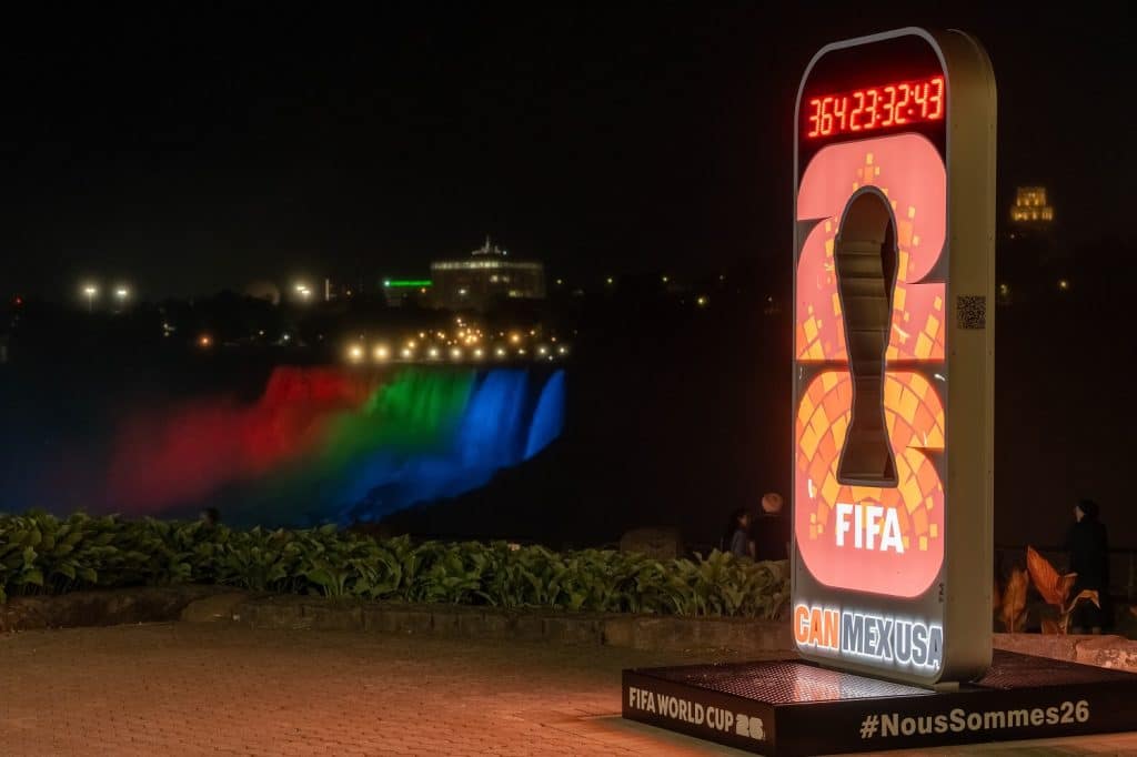 Niagara Falls Hosts FIFA World Cup 2026 Countdown Clock