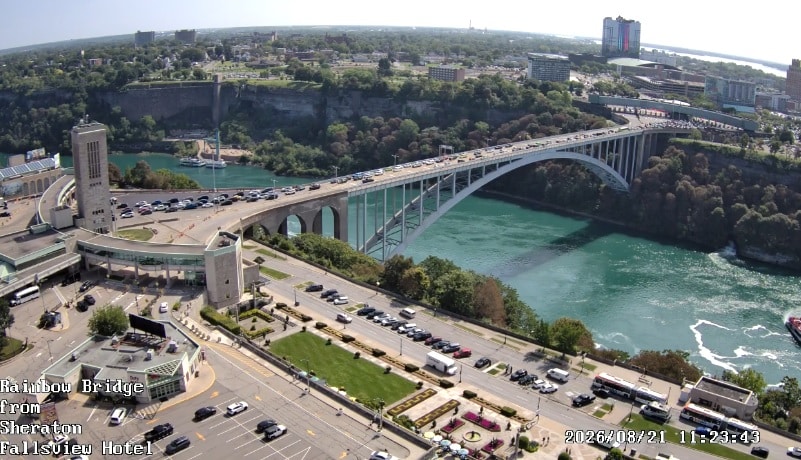 Rainbow Bridge Live Camera in Niagara Falls Ontario