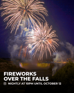 Fireworks over Niagara Falls
