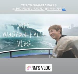 RM of BTS visits Niagara Falls in new VLOG
